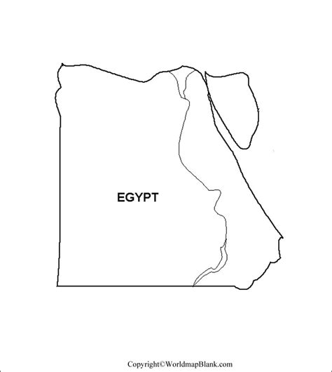 Printable Blank Map Of Egypt